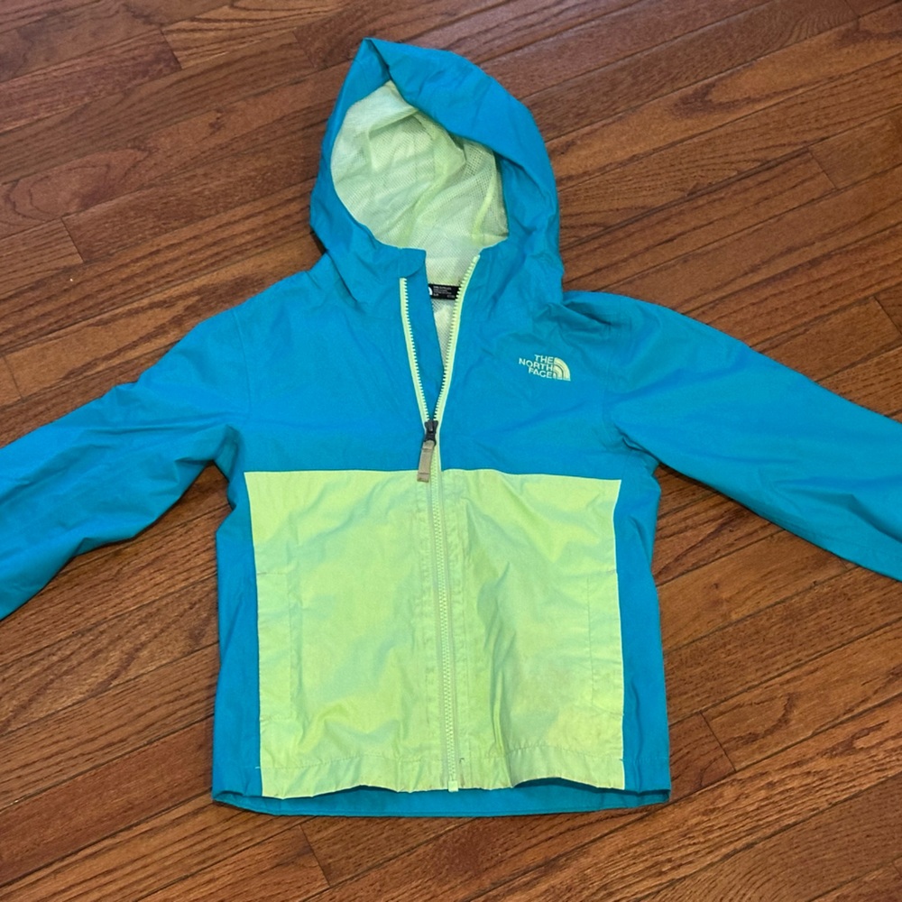 The North Face Blue and Green Hooded Jacket